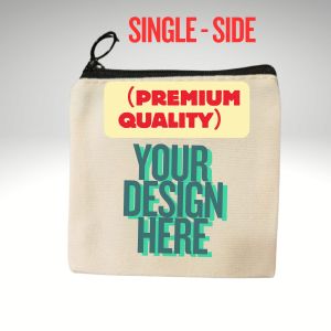 (Premium)Canvas Zipper Pouch Bag | Durable Cotton Canvas | Makeup Stationery & Travel Storage