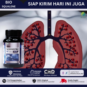 Obat Paru Paru Paru Paru Basah Asma Dan sesak Nafas Mengatasi Flu Batuk Berdahak Berdarah Pilek Nyeri Dada TBC Bronkitis Kronis - Bio Squalene Softgel