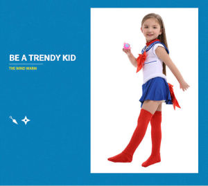 Girls Halloween Costume Sailor Moon Tsukino Usagi Cosplay Dress Uniform Carnival Suit for Girls 4-14yrs Kids holiday party supply