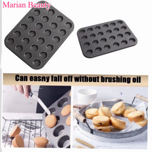 24 Holes Kitchen Baking Mini Muffin Tray Mini Cup Cake Baking Pan Non-stick Easy-to-clean