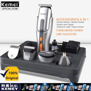 Kemei KM-680A Hair Clipper Set  Nose Hair Trimmer Beard Epilator Sideburn Body Hair Razor Shaver For Men 5 in 1