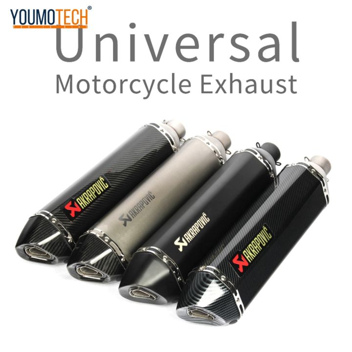 Universal Motorcycle Exhaust Muffler Pipe Escape Moto Vent Tailpipe with  Reomoveable DB Killer For Big Bike Superbike er6n z1000 versys 650 ninja  250