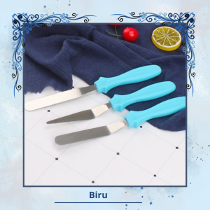 Spatula Buttercream 1 Set 3 Pcs / Spatula Poles Cream Dekorasi Kue / Spatula Stainless Steel Premium