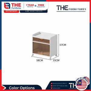 THE L58/70cm (3-5 Layers) Multipurpose Kitchen Living Room Bedroom Storage Cabinet With Wheels