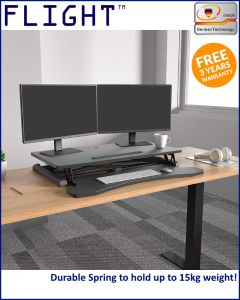 Flight™ Sit Stand Desk Height Adjustable Desk Sit Stand Converter Standing Desk Ergonomic Desk Laptop Stand Monitor Stand DIY Height Adjustable Stand Workspace Desk Workstation Home Office Ergonomics