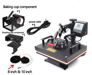 6 in1 Multifunction Heat Press Machine mini printer for T-Shirt / Mug / Plate / Capprinter for small business