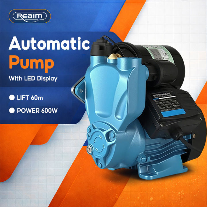 REAIM Automatic Booster Pump Jet Pump Jetmatic Water Pump 600W Pressure ...