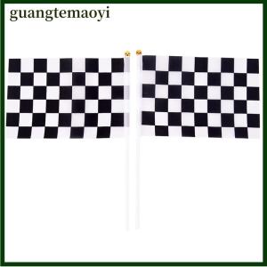 guangtemaoyi 5x Cờ đen trắng cờ đua ca rô cờ Polyester cờ tín hiệu tay