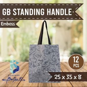 ISI 12 Tas Spunbond Goodie Bag 25x35 cm / Goodie Bag Box Emboss / Tas Souvenir / Tas Belanja