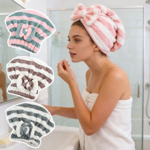 UNDATA Soft Bow Hair Towel Wrap Quick-Drying Microfiber Hair Drying Cap Thickened Absorbent Shower Cap Women