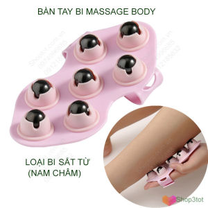 Bi massage body gắn bàn tay loại 7 bi từ tính (Nam châm)