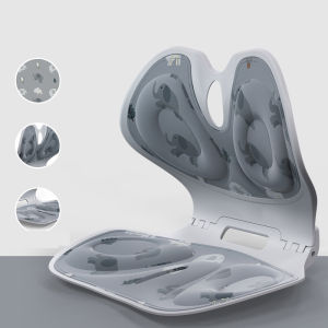 Integrated Lumbar Cushion and Seat Pad Foldable Design Ergonomic Support for Proper Sitting Alignment Alleviates Fatigue and Strain