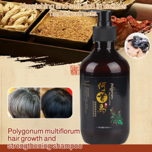 Polygonum Multiflorum Nourishing Shampoo  Herbal Polygonum Multiflorum Black Hair Shampoo For Black Hair Strengthens Hair Roots