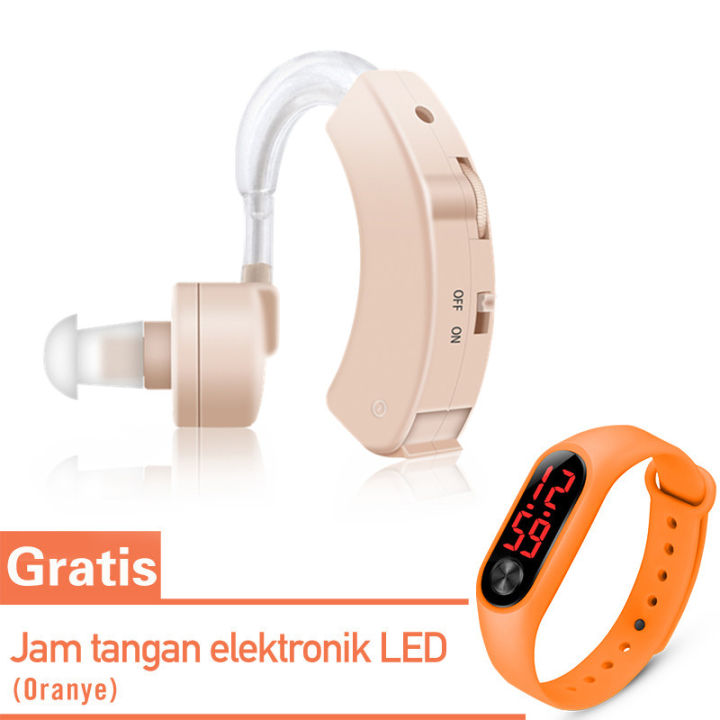【Gratis Jam LED】Alat Bantu Dengar Telinga Original Murah Alat Pendengar Telinga Tuli Pendengaran Terbaik Hearing Aid Cyber Sonic Alat Bantu Dengar Hearing Aid