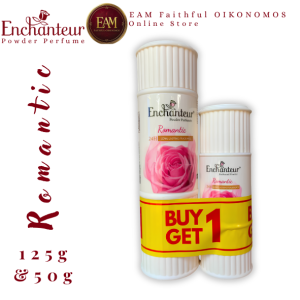 Buy2 Get1 SET ENCHANTEUR powder perfume ROMANTIC 125g and 50g 24H Lasting Fragrance