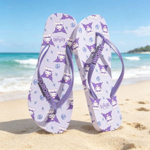 Sanrio Cute Anime Women Flip Flops Hello Kitty Quick Dry Kuromi Anti Slip My Melody Cinnamoroll Soft Odor Resistant Beach Toys
