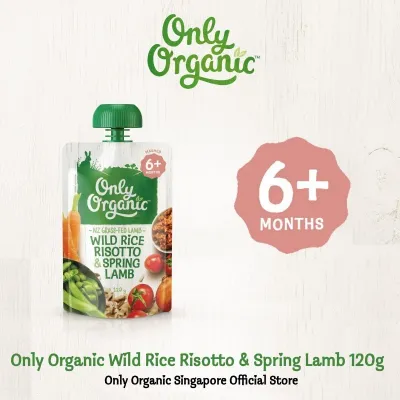 Only Organic Wild Rice Risotto & Spring Lamb 120g - Second Foods for Babies - from 6 Months