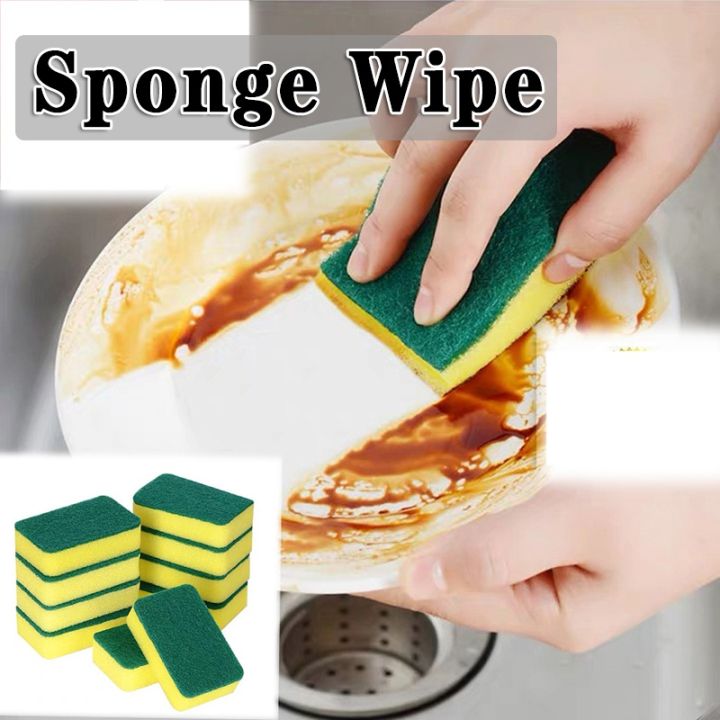 10pcs High Density Sponge Wipe Decontamination Double Sided Cleaning Dishwashing Sponge 5755