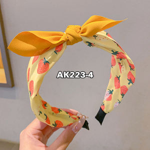 Bando Korea Anak Perempuan Aksen Ikat Pita Kartun Buah Aksesoris Bandana Rambut Lucu Kekinian AK223 ZIORRA