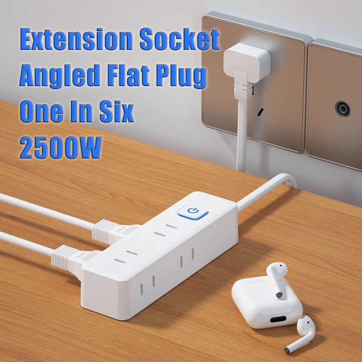 Two Hole Flat Socket 2 Plugs 6 Digits Rubiks Cube Socket Multi-function Household Power Converter