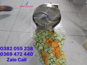 Máy thái lát mỏng củ quả quay tay inox 304