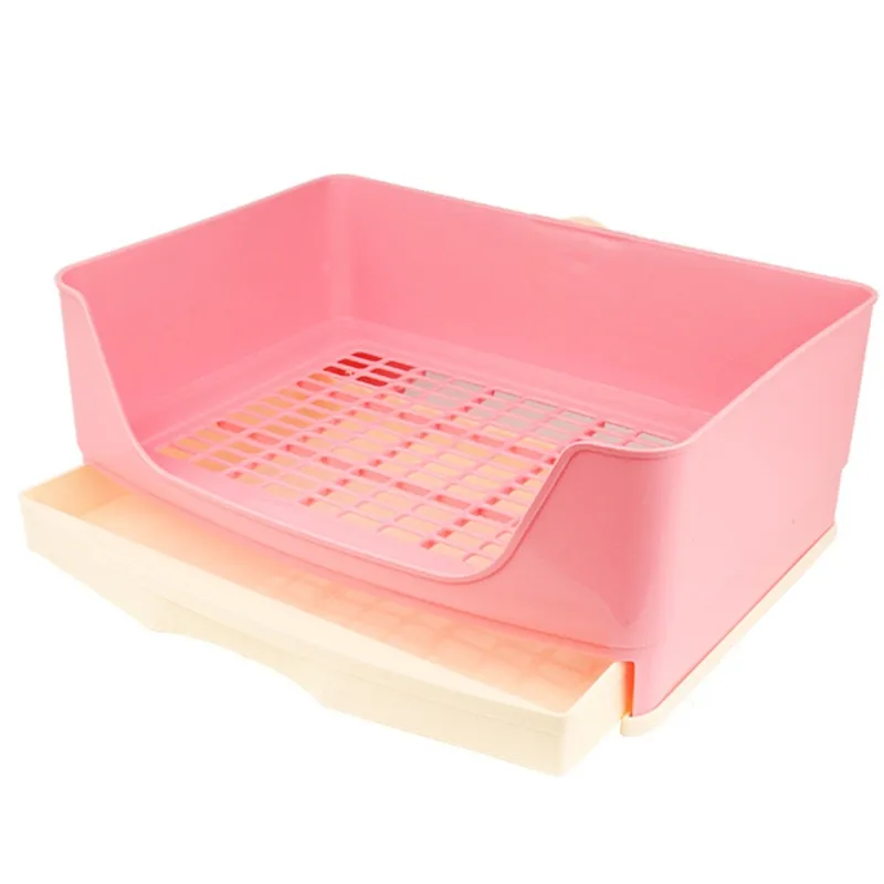Large Rabbit Litter Box with Drawer Place Firmly Pet Bedpan Corner - Main Image