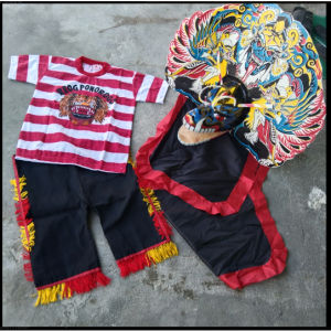 Barongan Kediri Setelan Reog Ponorogo Full Set Topeng Bujang Ganong Ganongan