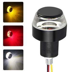 Ready 1Pc Motorcycle Turn Signal LED Light Indicator Blinker Handle Bar End Handlebar White Yellow/White Red