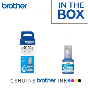 Brother Ink Bottle BTD100BK Ink Bottles  BTD100C M Y Ink For DCP-T730DW DCP-T830DW DCP-T530DW MFC-T930DW D100 Printer ink