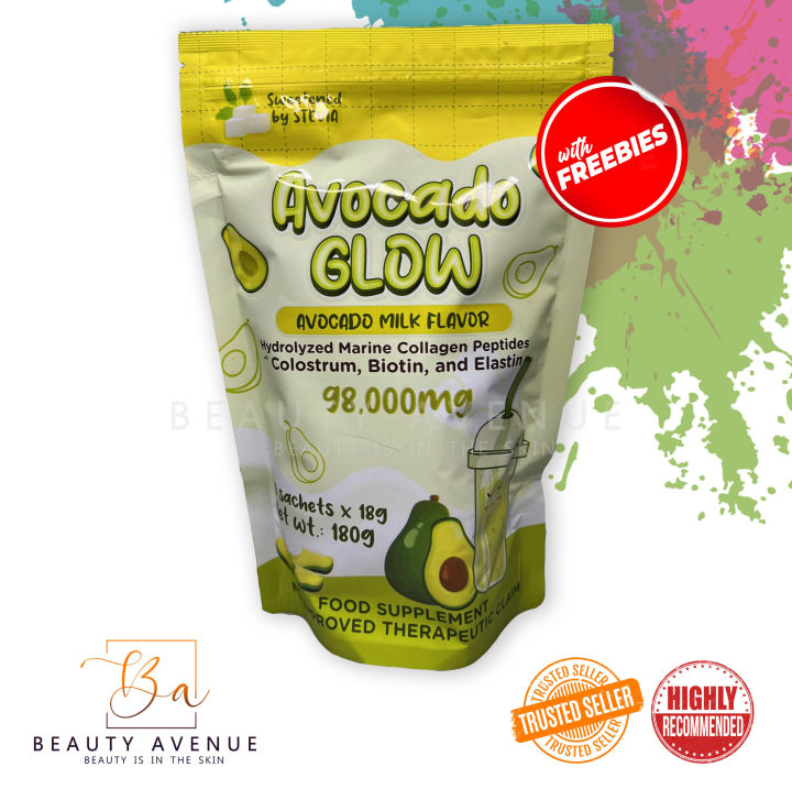 Avocado Glow Collagen Drink Sweetened By Stevia Whitening Drink 10