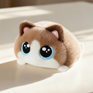 Cute Chubby Cat Squishy Plush Toy Stuffed Doll Soft Squeeze Play Doll Stackable Cat Stress Relief Healing Companion Toy Gifts