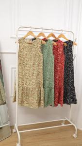 ZANZEA Women Sleeveless Round-Neck Dresses Holiday Vintage Floral Printed A-LineDress # 7