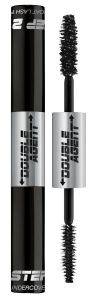 Palladio Double Agent Lash Extender Undercover Fiber Booster Mascara dual lash system increase eyelash length and volume boost lashes for a bold dramatic look voluminous makeup mascara Jet Black