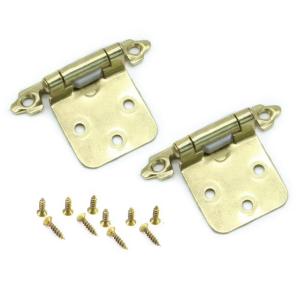 Traditional metal Cabinet Hinges Self Closing Overlay Door Hinges Elegant Iron Door Hinges set for Kitchen Cabinet door