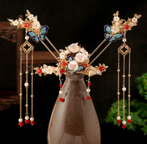 ปิ่นปักผมจีน ชุดปิ่นเจ้าสาว ร้านไทยพร้อมส่ง 2 วันได้รับของ ปิ่นปักผมสไตล์จีน งานสวยคุณภาพดี ได้ครบชุดทุกชิ้นตามรูป