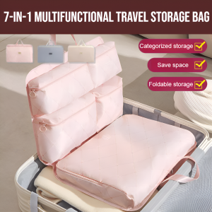 7-In-1 Multifunctional Travel Storage Bag Waterproof Portable Large Capacity Travel Organizer Bag Handbag Sorting Clothes Travel Packing Pouches