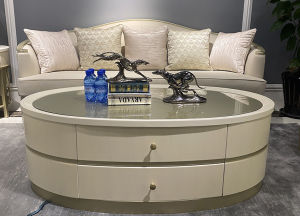 Bàn trà sofa dáng cong gỗ tự nhiên phong cách hiện đại nhập khẩu 8801