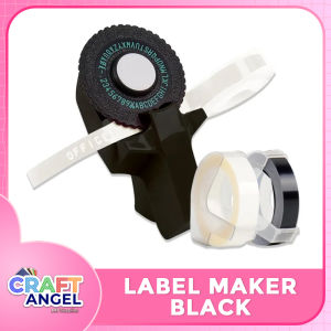 CIDY Label Maker 3D Mini Portable 9mm with 2 Tapes PVC Manual Typewriter Tape Embossing Label Maker for Craft Label Tool