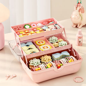 [Mariannes] Multi-layer Hairpin Organizer Cute Girl Jewelry Case Head Rope Headband Display Rack Childrens Hair Accessories Storage Box