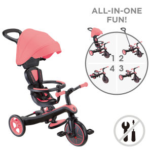 Globber Explorer Trike 4-in-1 Baby Trike & Kids Balance Bike (For Age 10months to 5years)