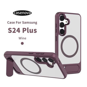 Softcase Frosted Stand Wtih Magsafe Samsung S25 Ultra S25 Plus - S24 Ultra S24 FE - S23 Ultra Premium Quality Hybrid Build Casenova X1