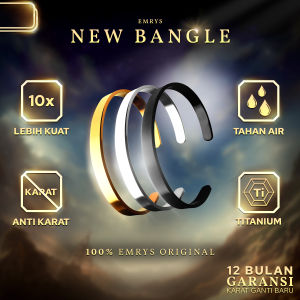 Emrys BANGLE Titanium Real Anti Karat Gelang Titanium Pria Wanita