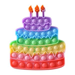 Pop It Silicone Cake Push Bubble Austism Needs Antistress Sensory Squeeze Toys