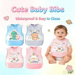 Waterproof Baby Bib Summer Sleeveless Feeding Apron Anti-Dirty Washable Feeding Cover for Toddlers