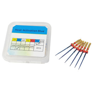 AG 6Pcs/Box SX-F3 Blue Nitinol Rotary Universal Engine Endodontic Files Heat Activated Files Endodontics Files Instrument
