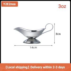 【Local shipping】 Sauce Dripless Lip Salt Spice Gravy Boat Kitchen Restaurant Sauce Storage Box