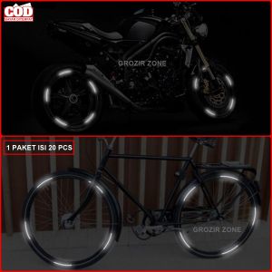 Stiker Reflektor Velg Motor Mobil Sepeda Isi 20pcs Sticker Reflector Pemantul Cahaya GZ