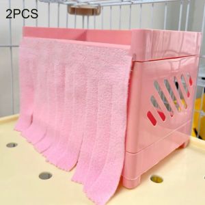FUYEKN 2pcs Breathable Hamster Cage Curtain Comfortable Soft Guinea Pig House Door Curtain Decorative Washable Hamster Hide House Curtain Rat