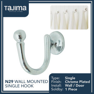 Hook Wall Mounted for Coat Hat Bag Clothes Robe Bathroom Kitchen Living Room Door Chrome Plated