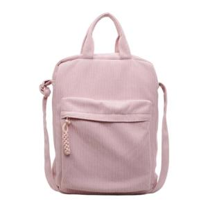 Corduroy 14Inch Notebook Protective Case Shock Absorbing Sleeve Storage Pockets For Work Travel Mini Backpack
